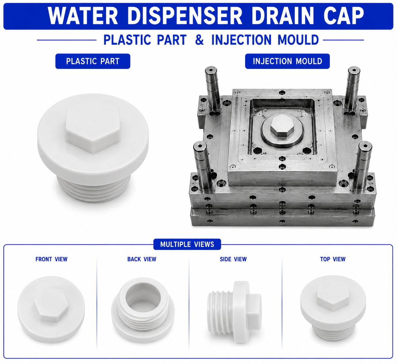 Water Dispenser Plastic Drain Cap